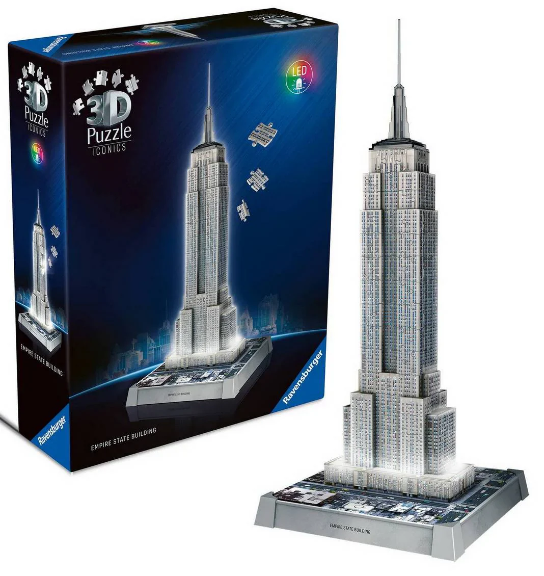 Ravensburger Iconics Empire State Building Light Up 216 Piece 3D Jigsaw Puzzle - Image 2