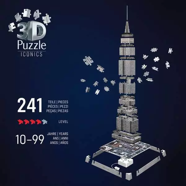 Ravensburger Iconics Empire State Building Light Up 216 Piece 3D Jigsaw Puzzle - Image 5