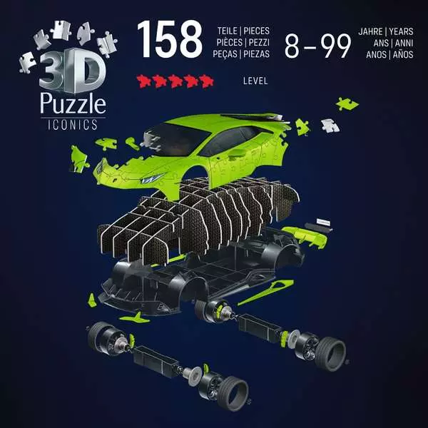 Ravensburger Iconics Lamborghini Huracan 108pc 3D Jigsaw Puzzle - Image 5