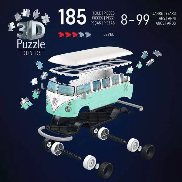 Ravensburger Iconics Volkswagen T1 162 Piece 3D Jigsaw Puzzle - Image 5
