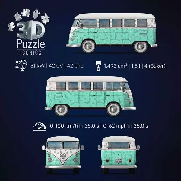 Ravensburger Iconics Volkswagen T1 162 Piece 3D Jigsaw Puzzle - Image 8