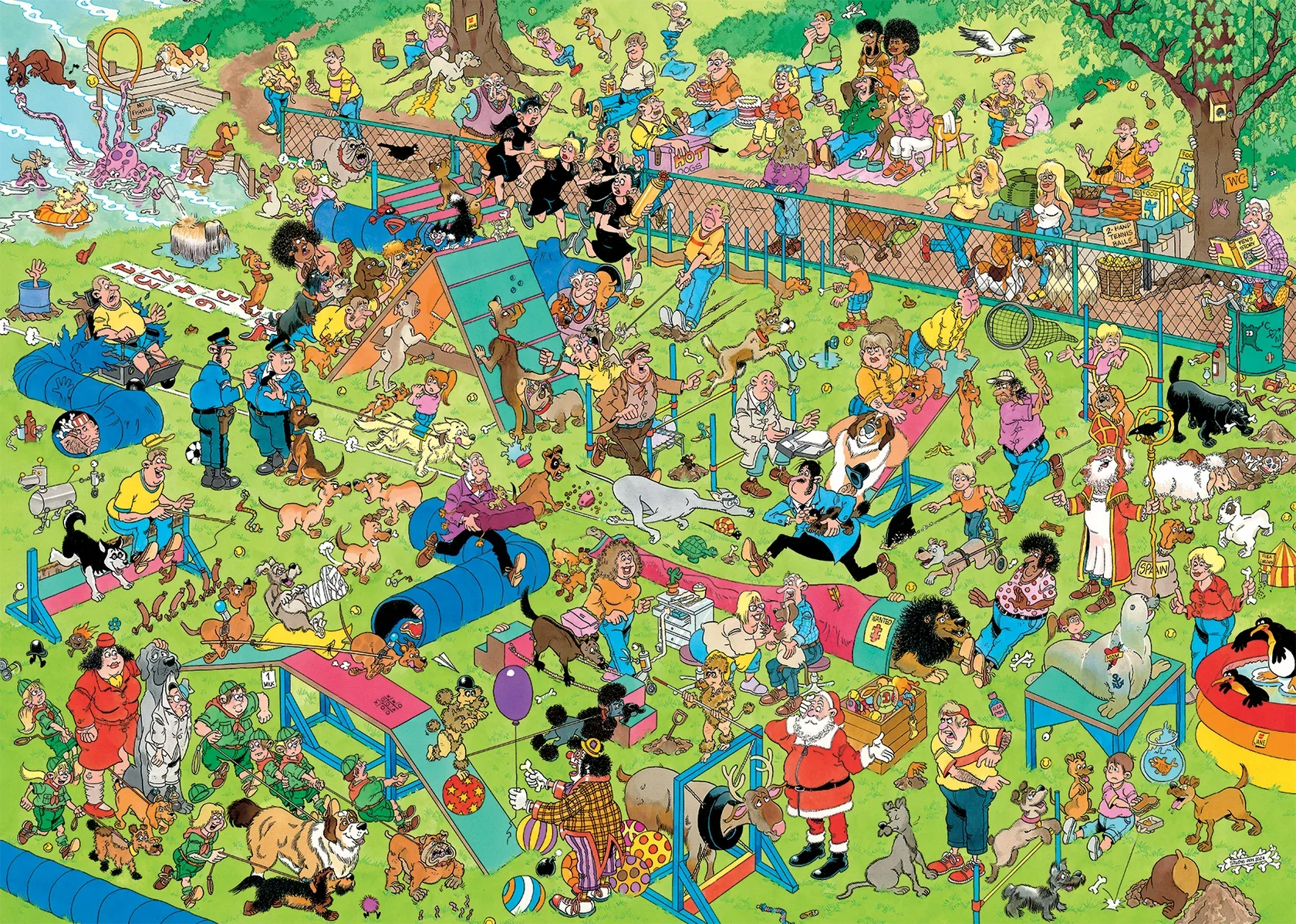 Jumbo Jan van Haasteren Dog Parkour 1000 Piece Jigsaw Puzzle - Image 2
