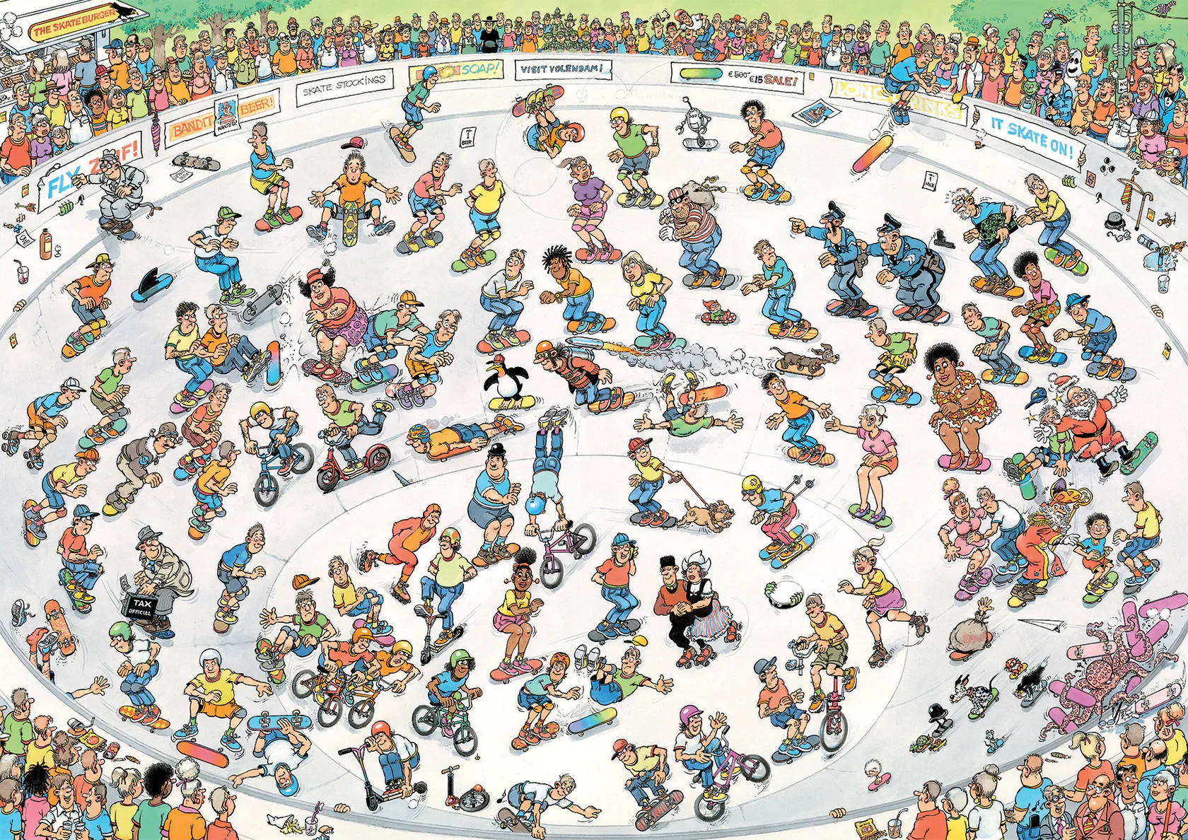 Jumbo Jan van Haasteren Riding the Skate Bowl 1000 Piece Jigsaw Puzzle - Image 2