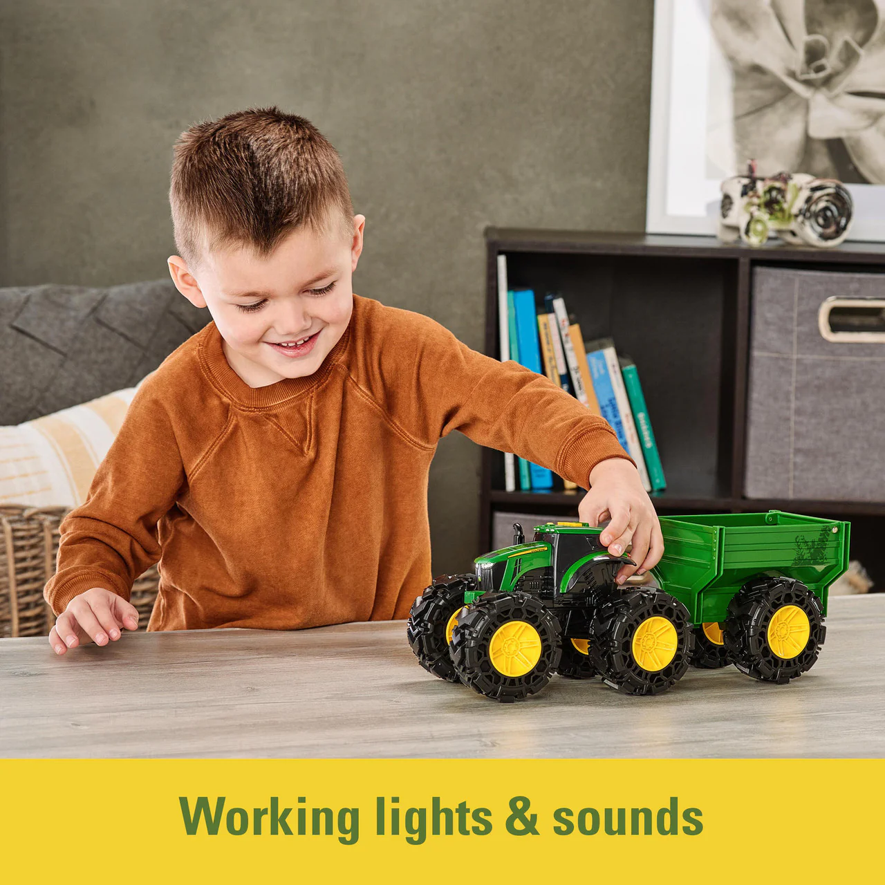 John Deere Monster Treads Tractor With Wagon - Image 2
