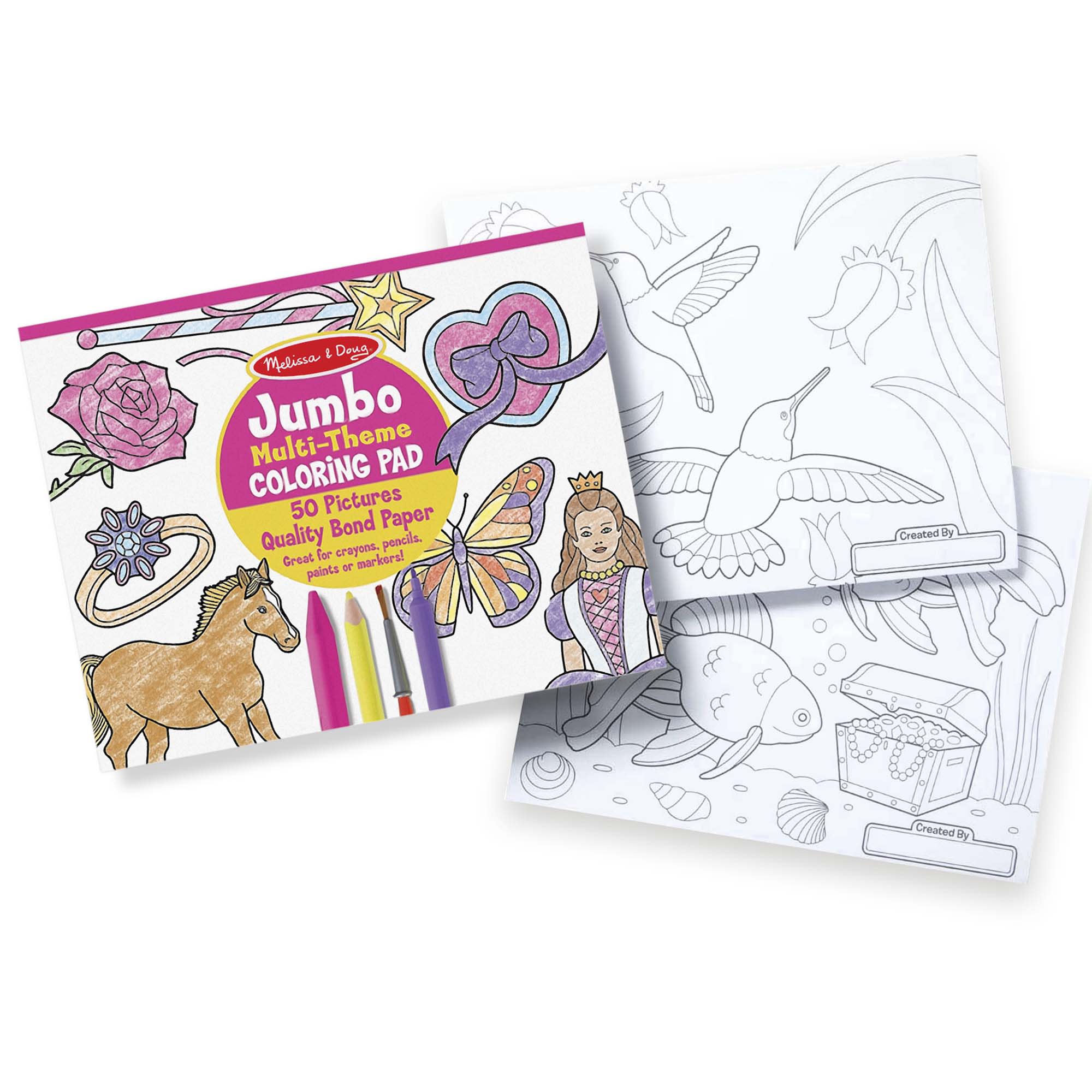 Jumbo Colouring Pad pink - Image 2