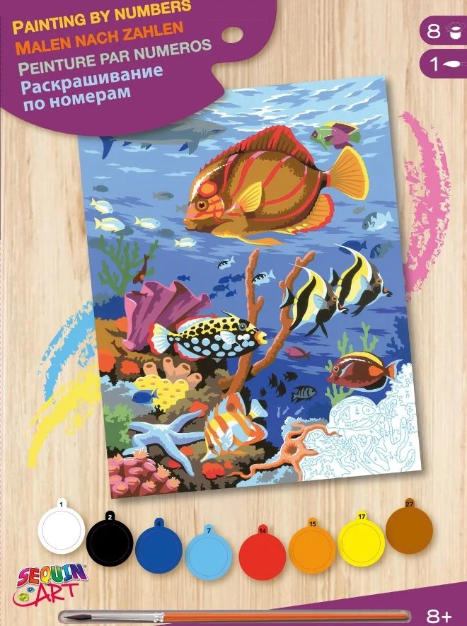 Junior Painting By Numbers Coral Scene