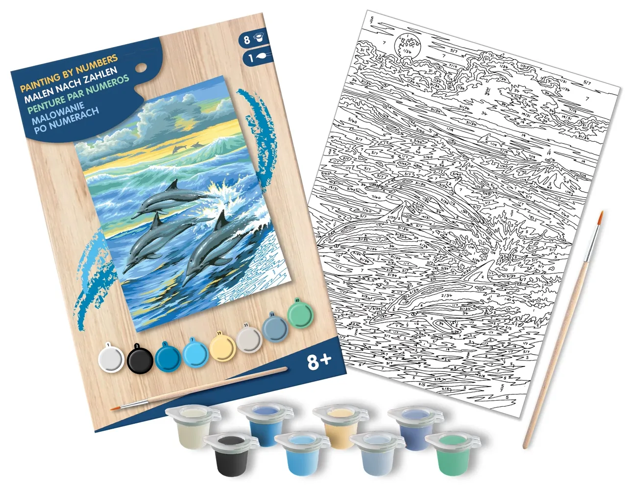 Junior Painting By Numbers Dolphins - Image 3