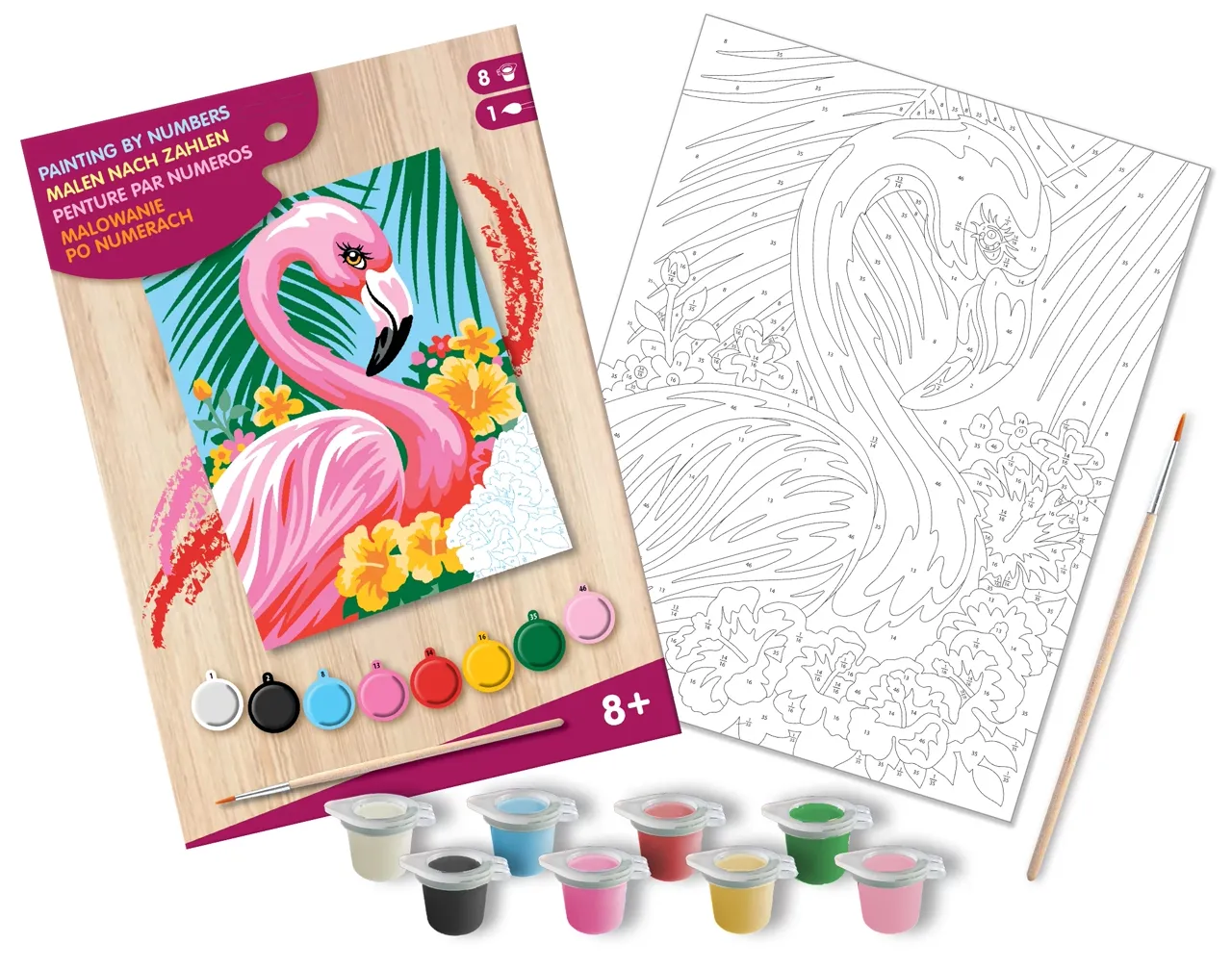 Junior Painting By Numbers Flamingo - Image 3