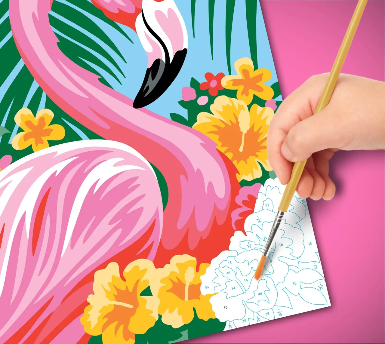 Junior Painting By Numbers Flamingo - Image 4