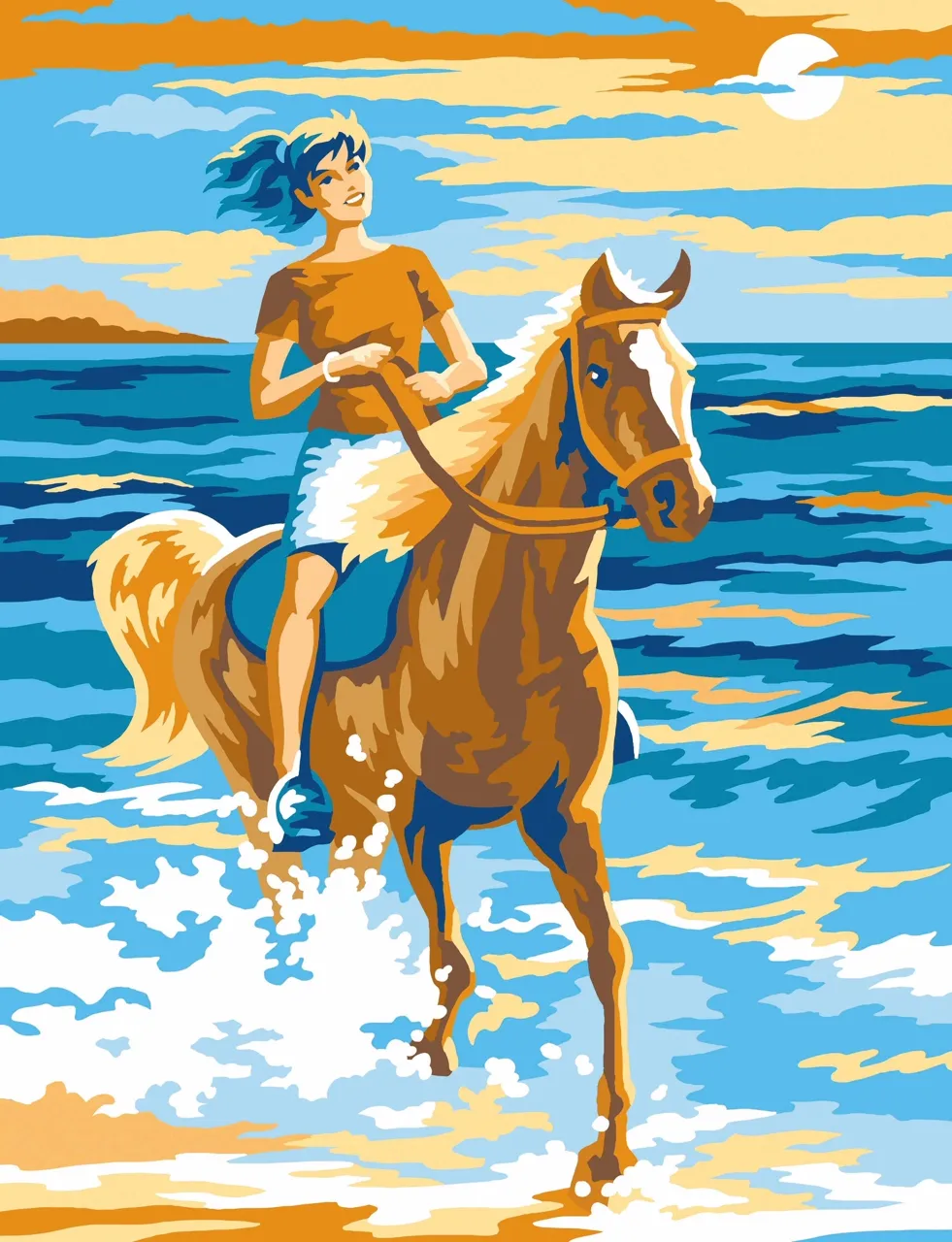 Junior Painting By Numbers Horse Rider - Image 2