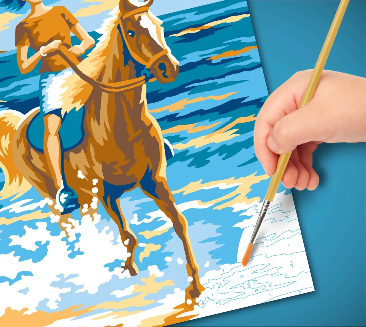 Junior Painting By Numbers Horse Rider - Image 4