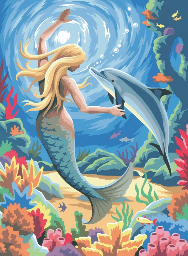 Junior Painting By Numbers Mermaid - Image 2