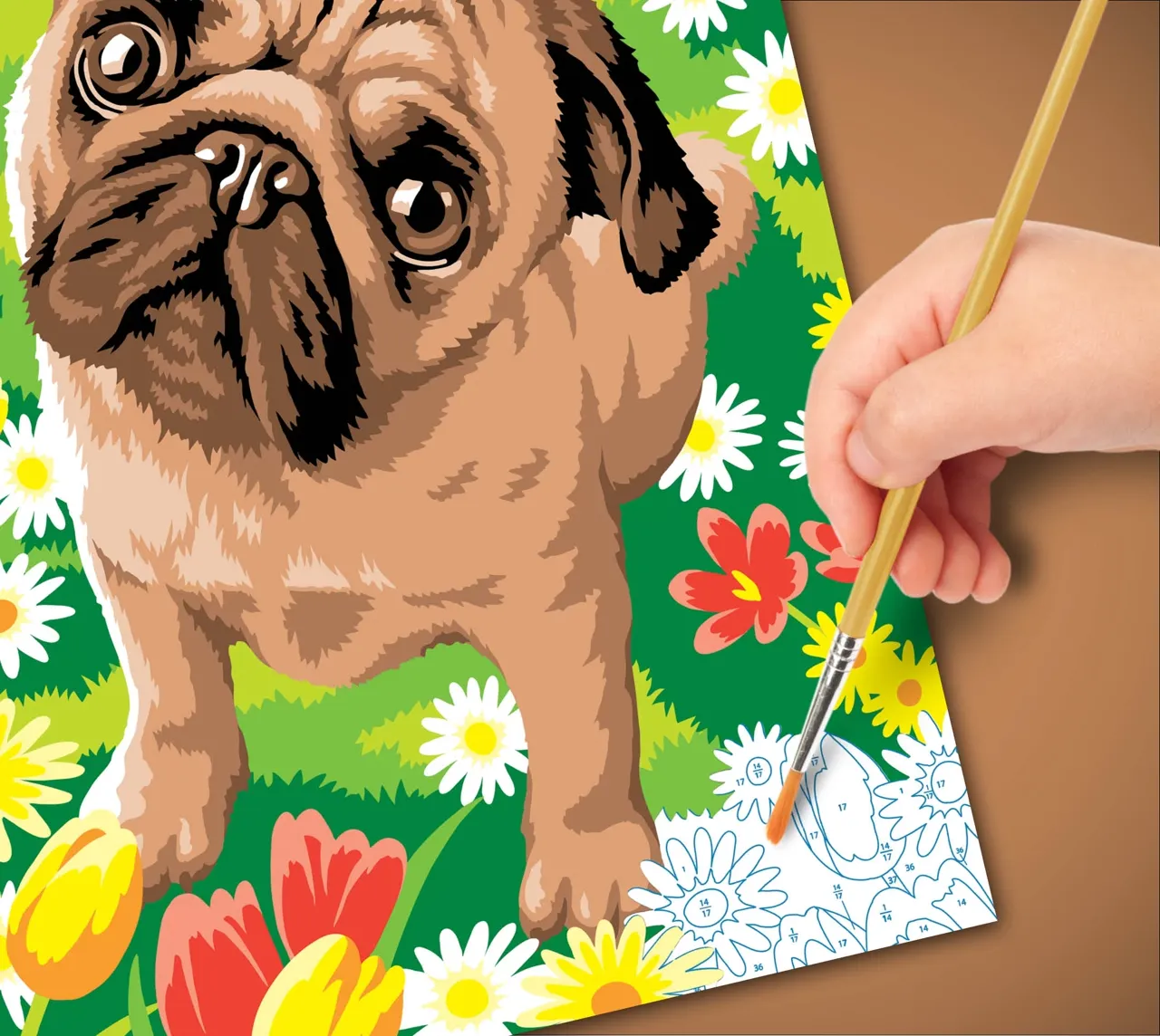 Junior Painting By Numbers Pug - Image 4