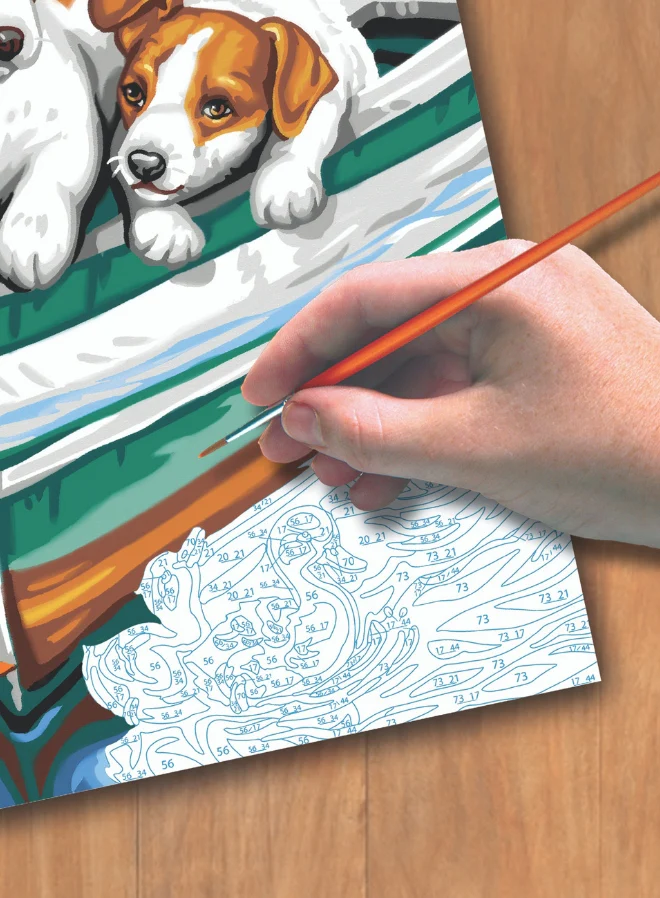 Junior Painting By Numbers Puppies and Ducks - Image 2