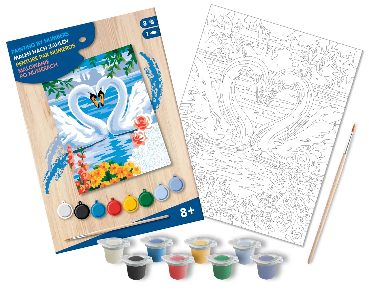 Junior Painting By Numbers Swans - Image 3