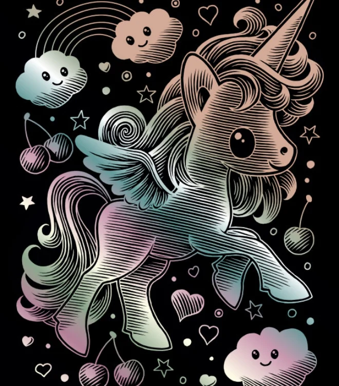 Kawaii Artfoil Holographic Unicorn - Image 2