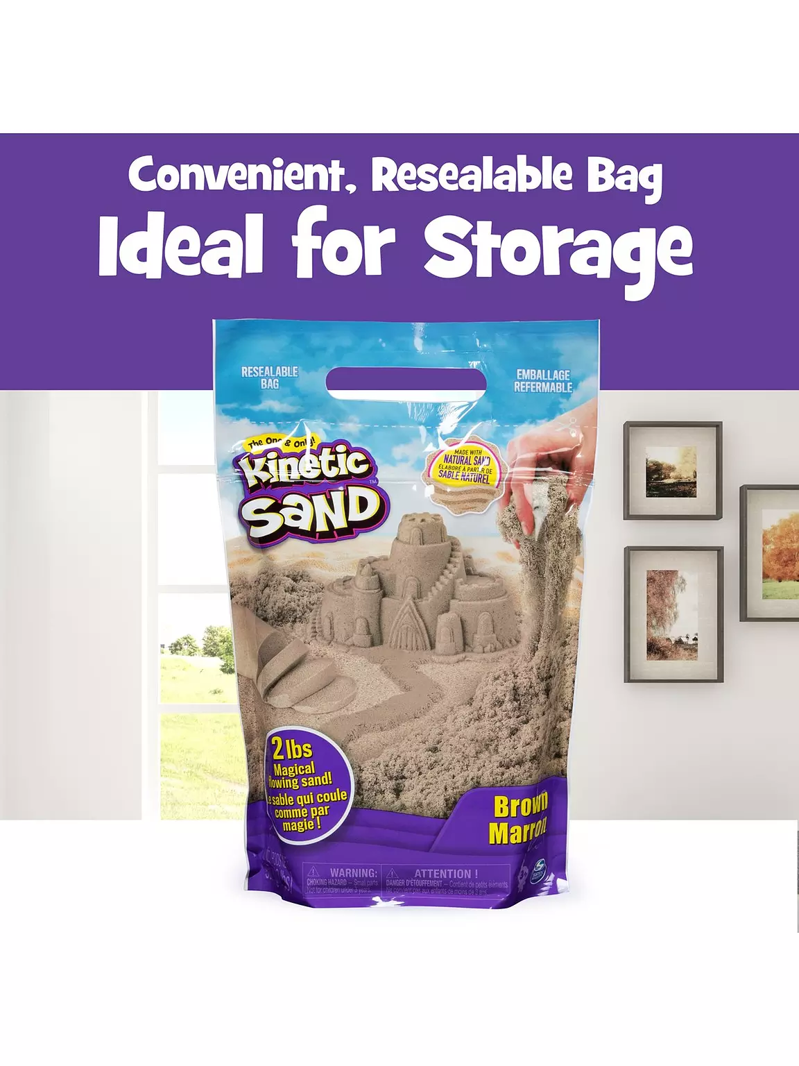 Kinetic Sand 2LB Brown Sand Bag - Image 5