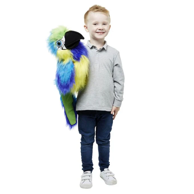 Large Birds Blue & Gold Macaw Puppet - Image 2