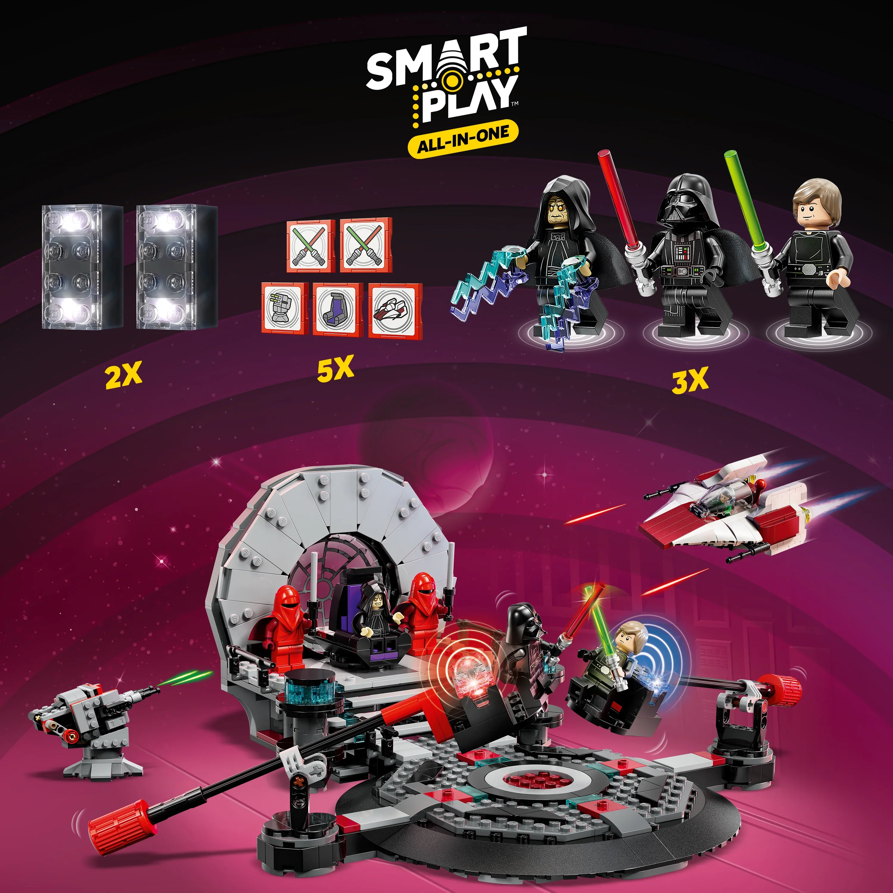 LEGO Star Wars SMART Play: Throne Room Duel & A-Wing 75427 - Image 5