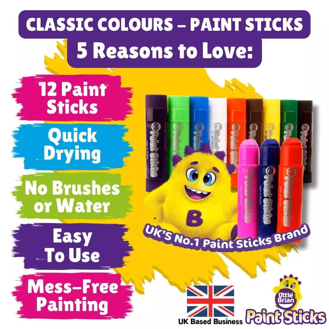Little Brian Paint Sticks Classic Colours - Image 2