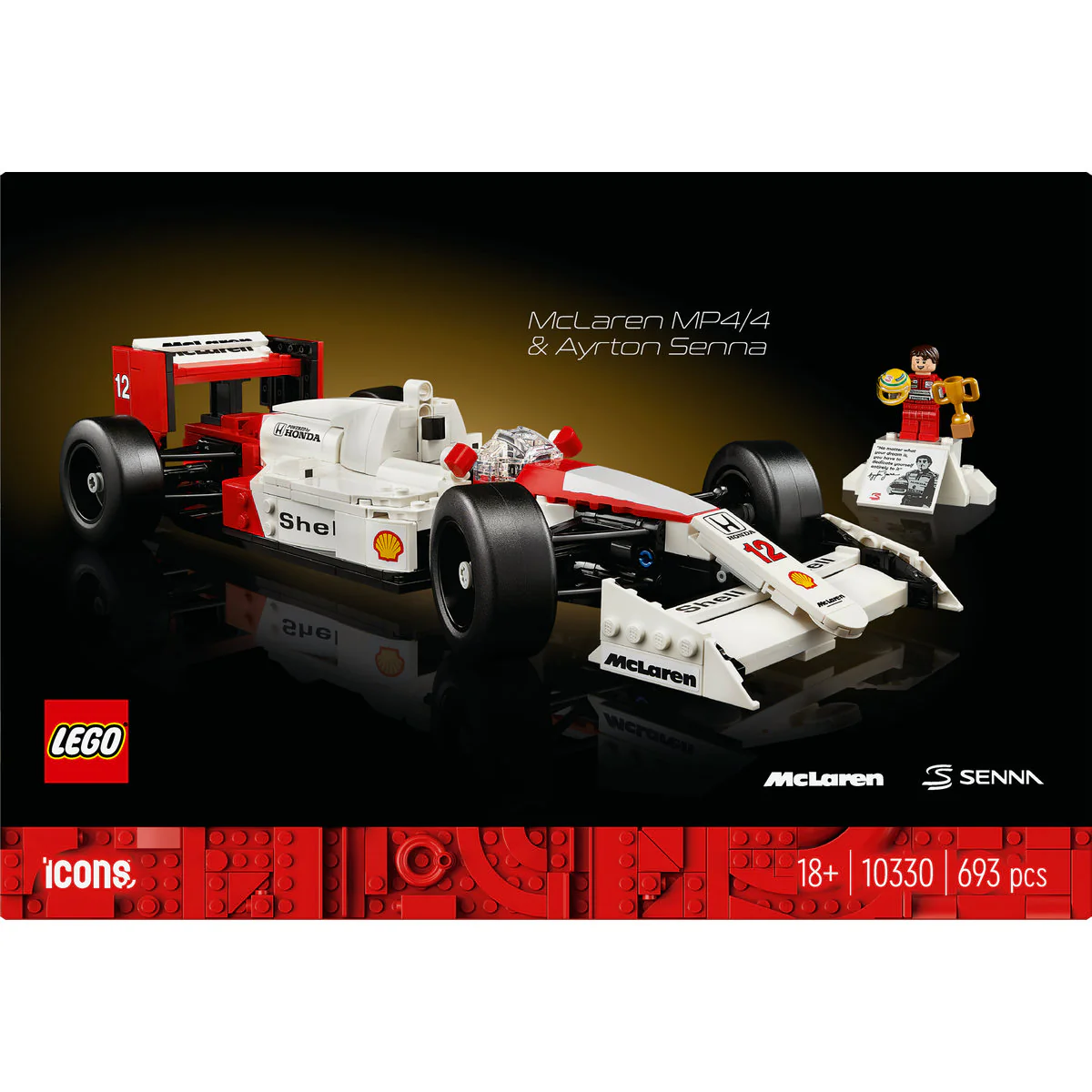LEGO Icons McLaren MP4/4 & Ayrton Senna Set 10330 - Image 2