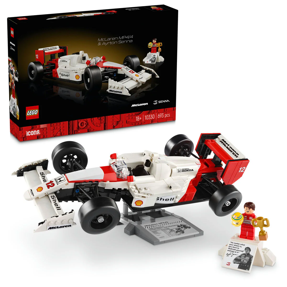 LEGO Icons McLaren MP4/4 & Ayrton Senna Set 10330 - Image 4