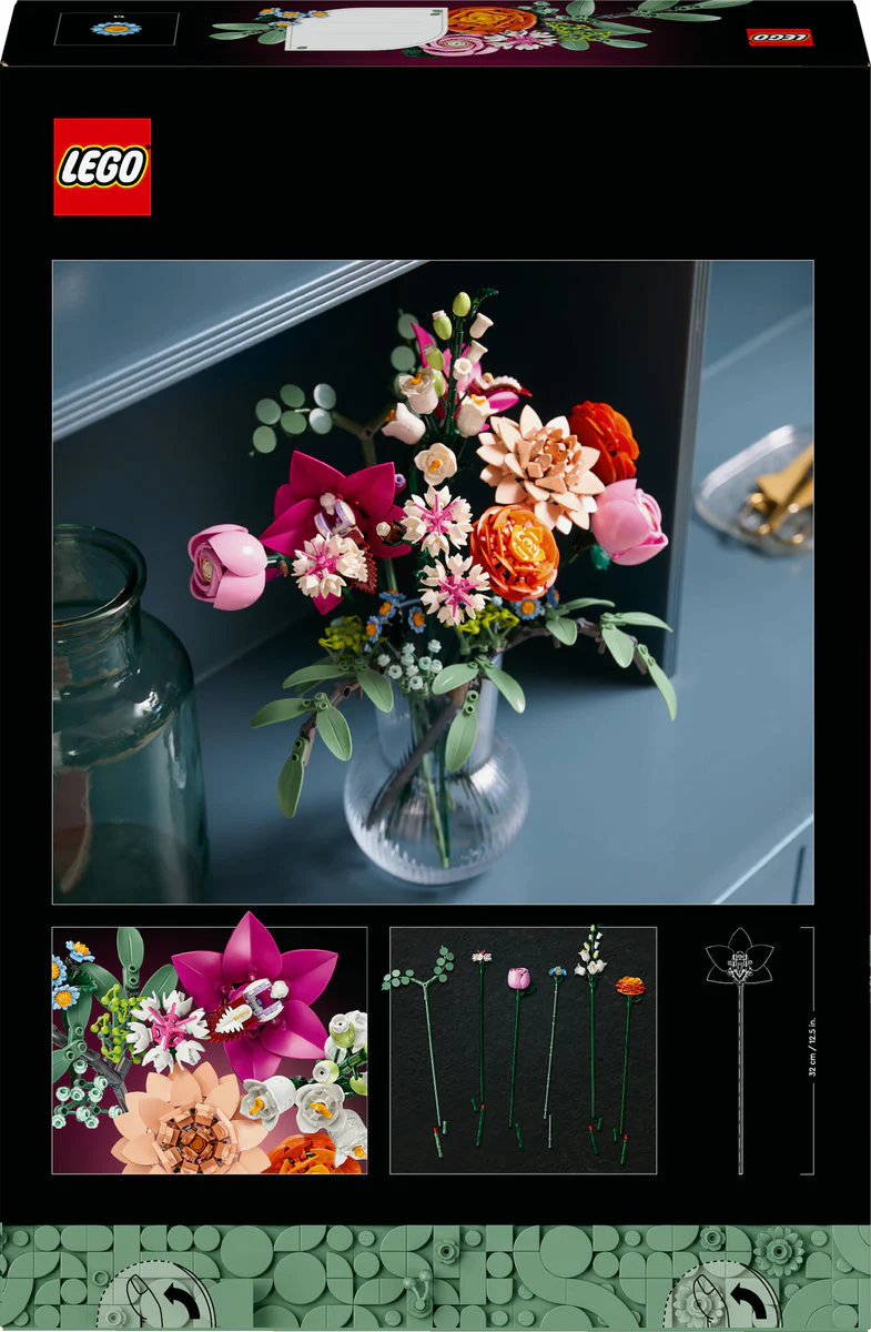 LEGO Botanicals Pretty Pink Flower Bouquet Set 10342 - Image 3