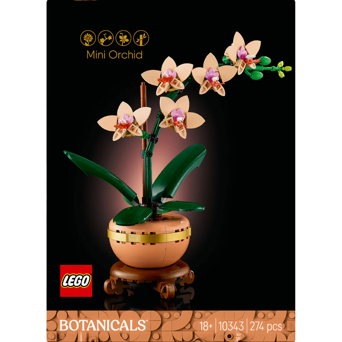 LEGO Botanicals Mini Orchid Faux Plant Set 10343 - Image 2