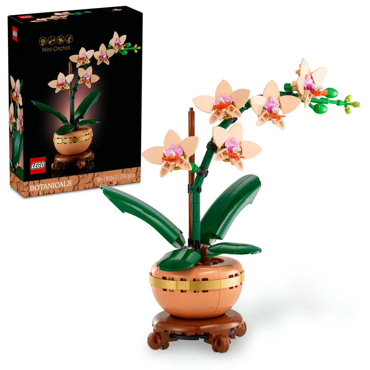 LEGO Botanicals Mini Orchid Faux Plant Set 10343 - Image 4