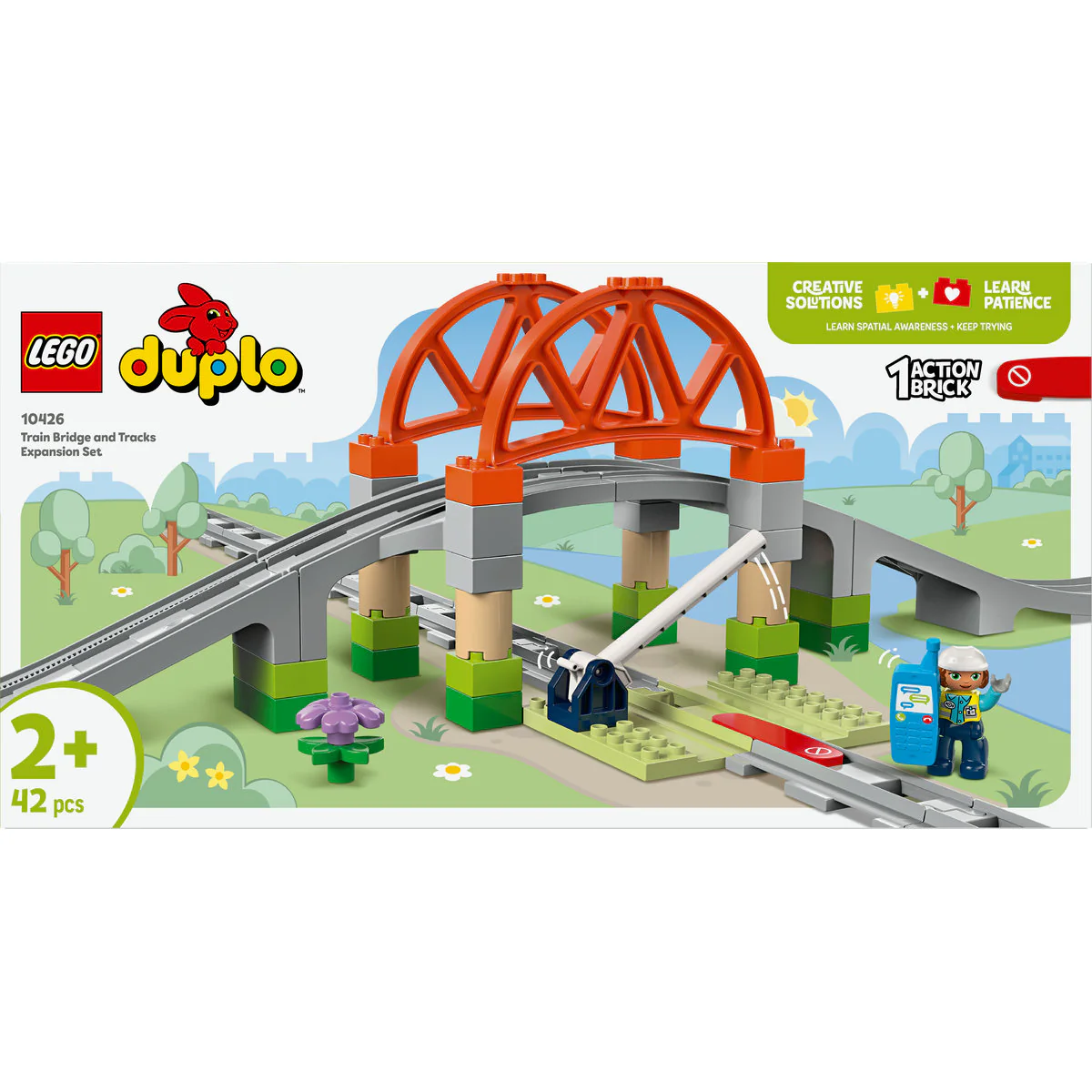 LEGO DUPLO Train Bridge and Tracks Expansion 10426 - Image 2