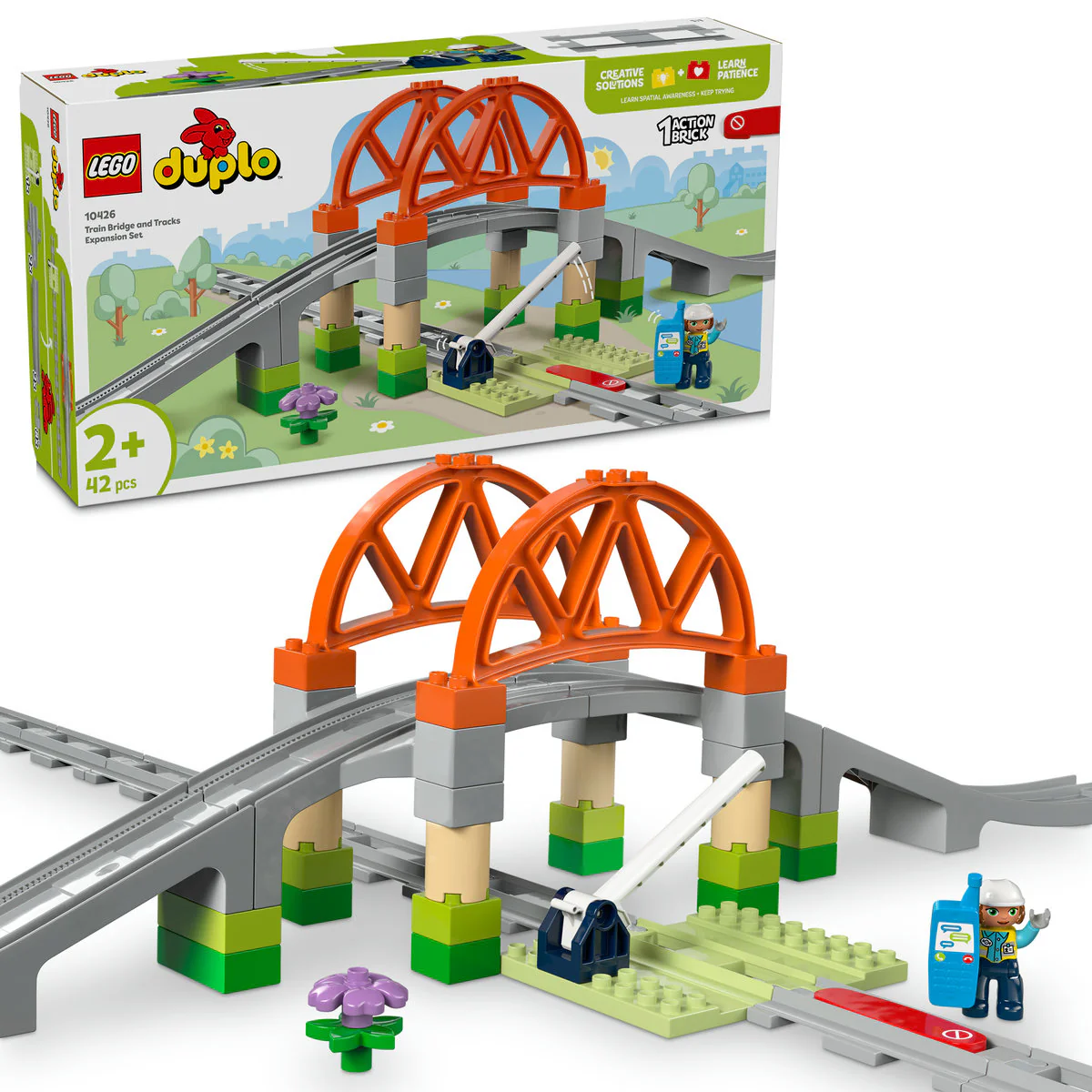 LEGO DUPLO Train Bridge and Tracks Expansion 10426 - Image 4