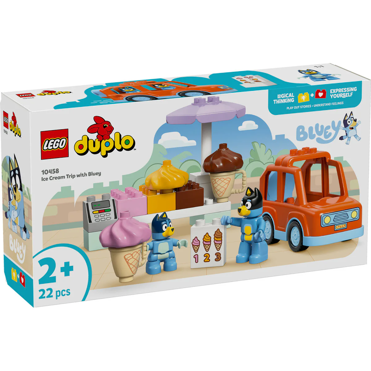 LEGO DUPLO Bluey Ice Cream Trip with Bluey Toy 10458 - Image 2