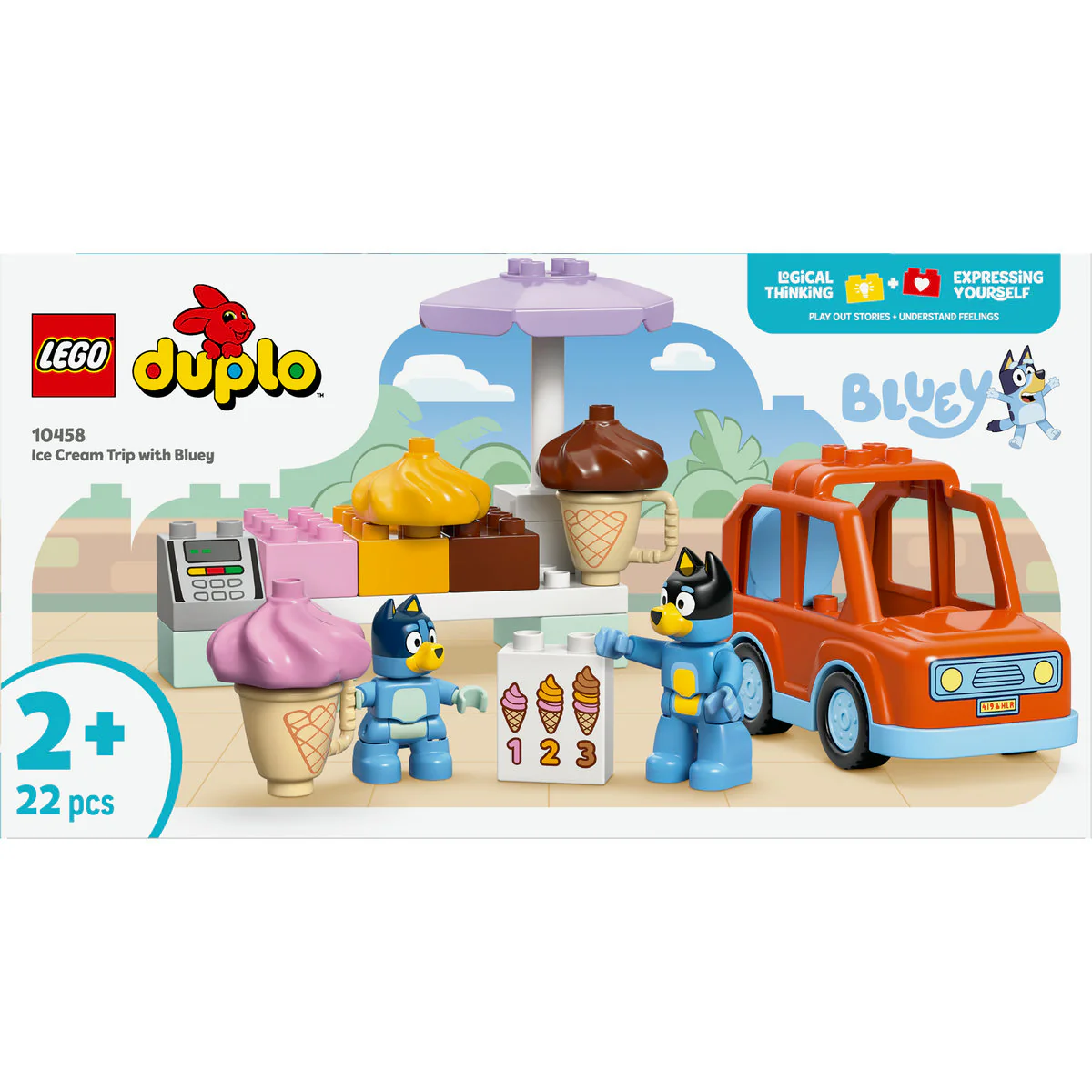 LEGO DUPLO Bluey Ice Cream Trip with Bluey Toy 10458 - Image 3