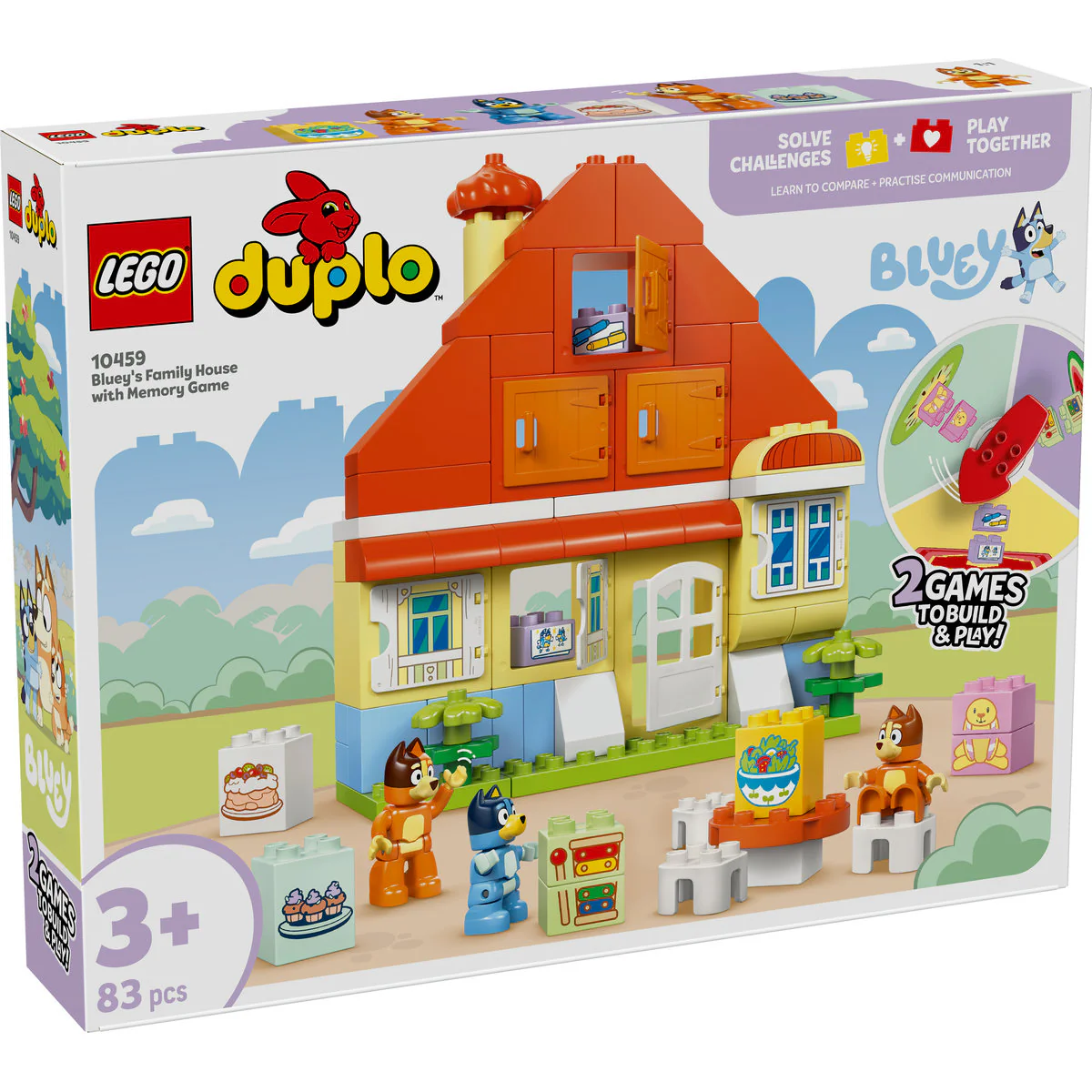 LEGO DUPLO Bluey: Bluey’s Family House with Memory Game 10459 - Image 2