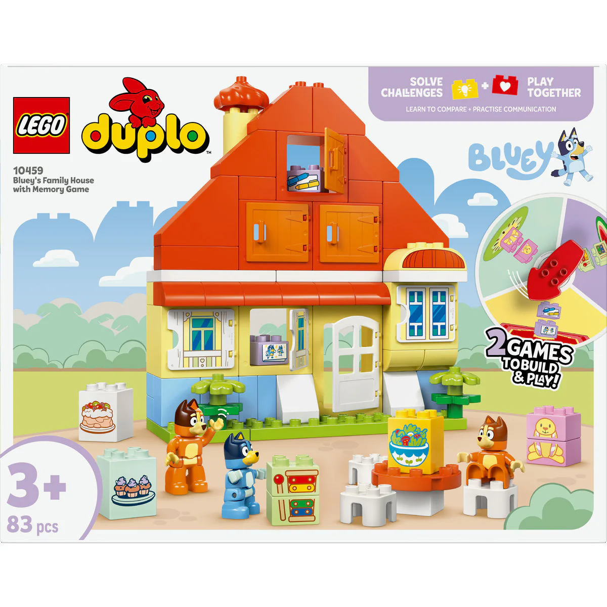 LEGO DUPLO Bluey: Bluey’s Family House with Memory Game 10459 - Image 3
