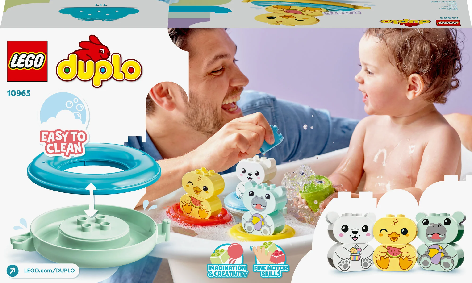 LEGO DUPLO Bath Time Fun: Floating Animal Train 10965 - Image 3