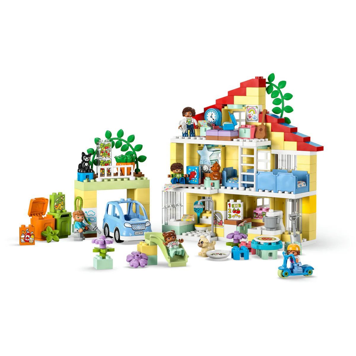 LEGO DUPLO 3in1 Family House Set with Toy Car 10994 - Image 5