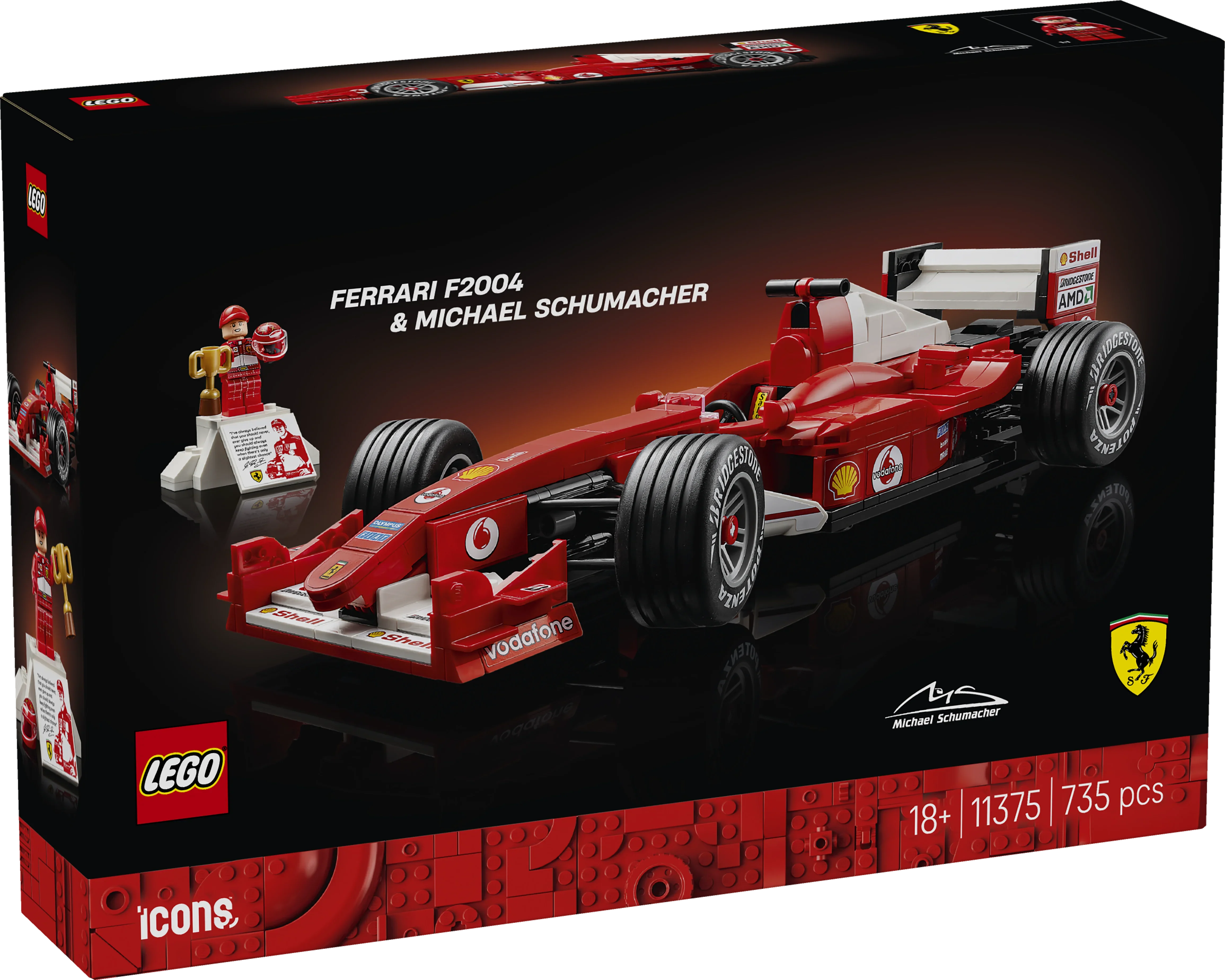 LEGO Icons Ferrari F2004 & Michael Schumacher 11375 - Image 2