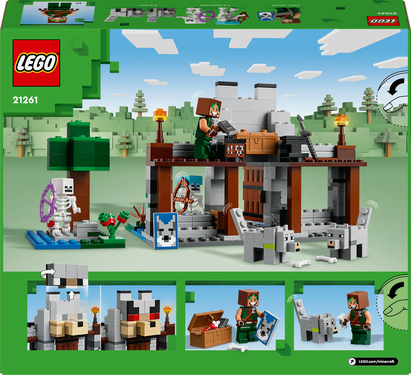 LEGO Minecraft The Wolf Stronghold Toy Set 21261 - Image 3