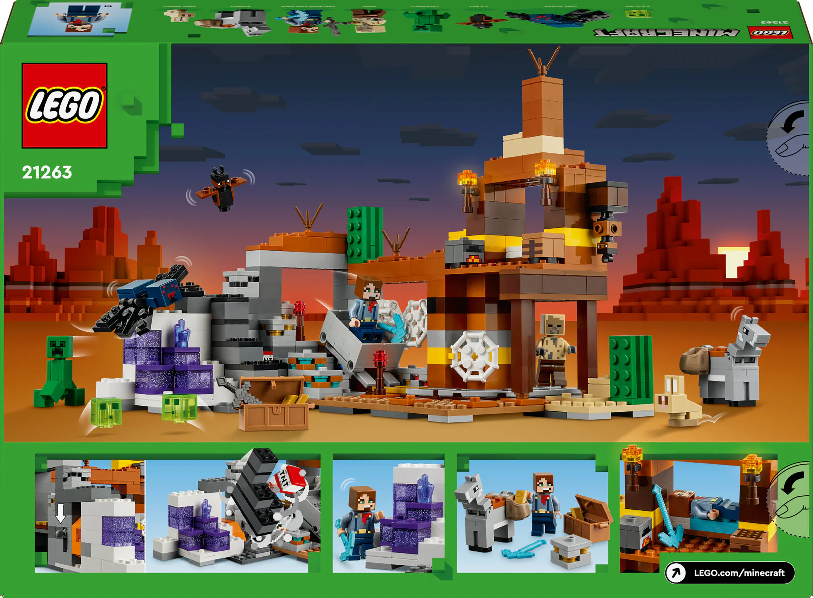 LEGO Minecraft The Badlands Mineshaft Toy Set 21263 - Image 3