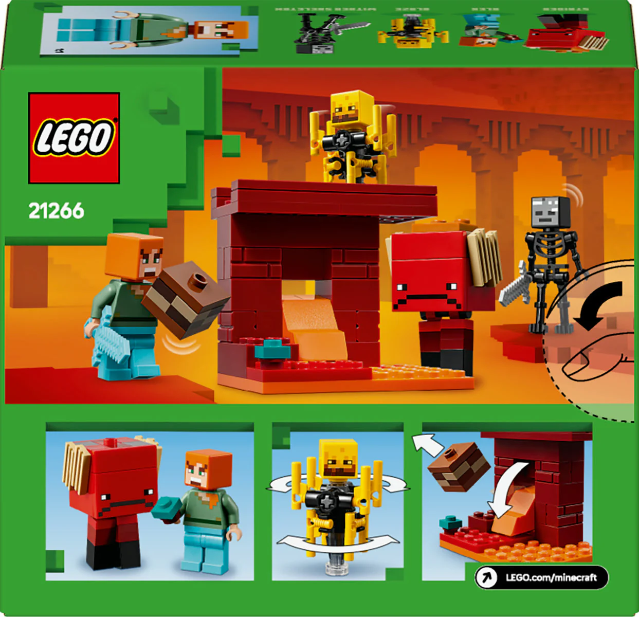 LEGO Minecraft The Nether Lava Battle Set 21266 - Image 3