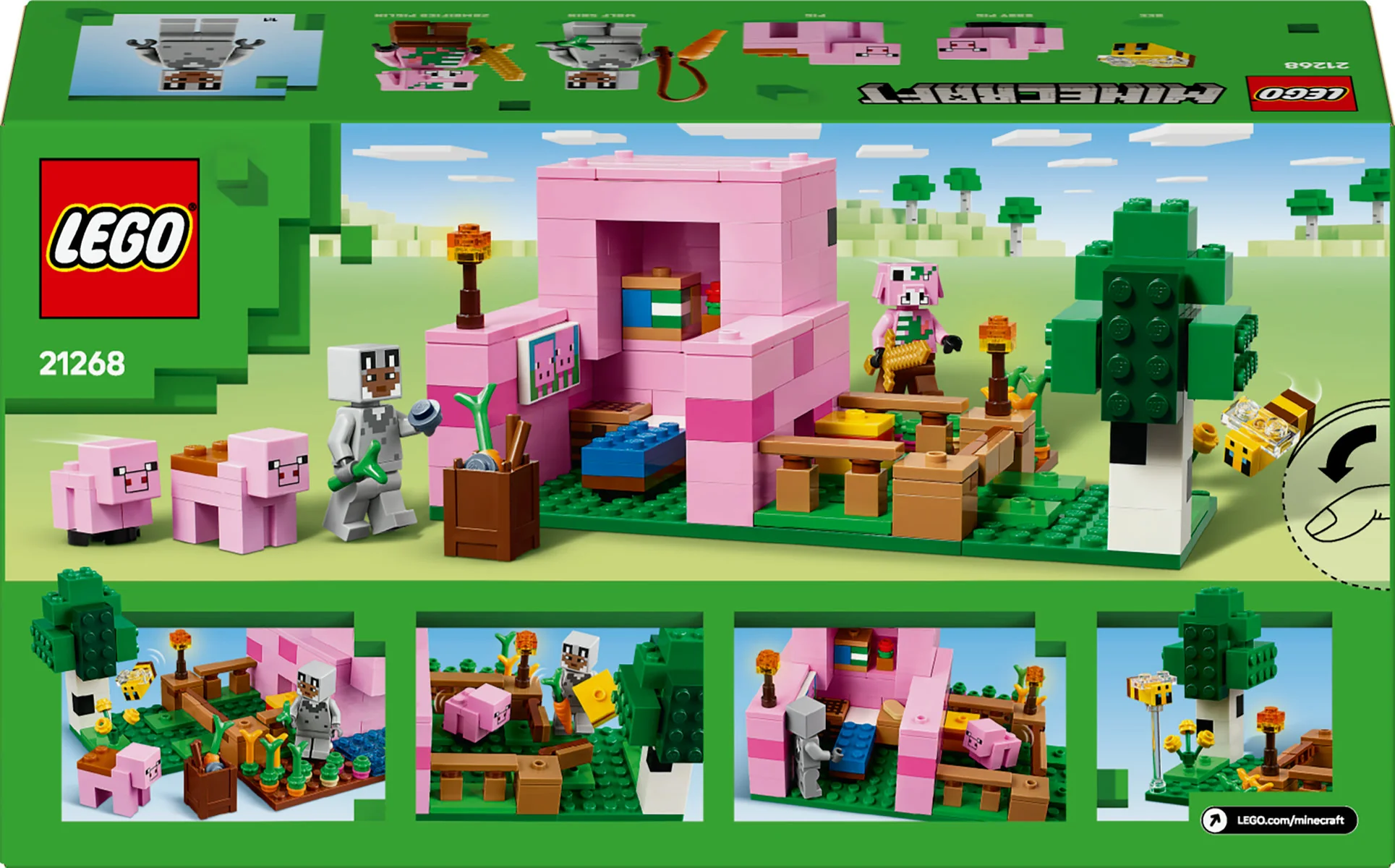 LEGO Minecraft The Baby Pig House Toy for Kids 21268 - Image 3