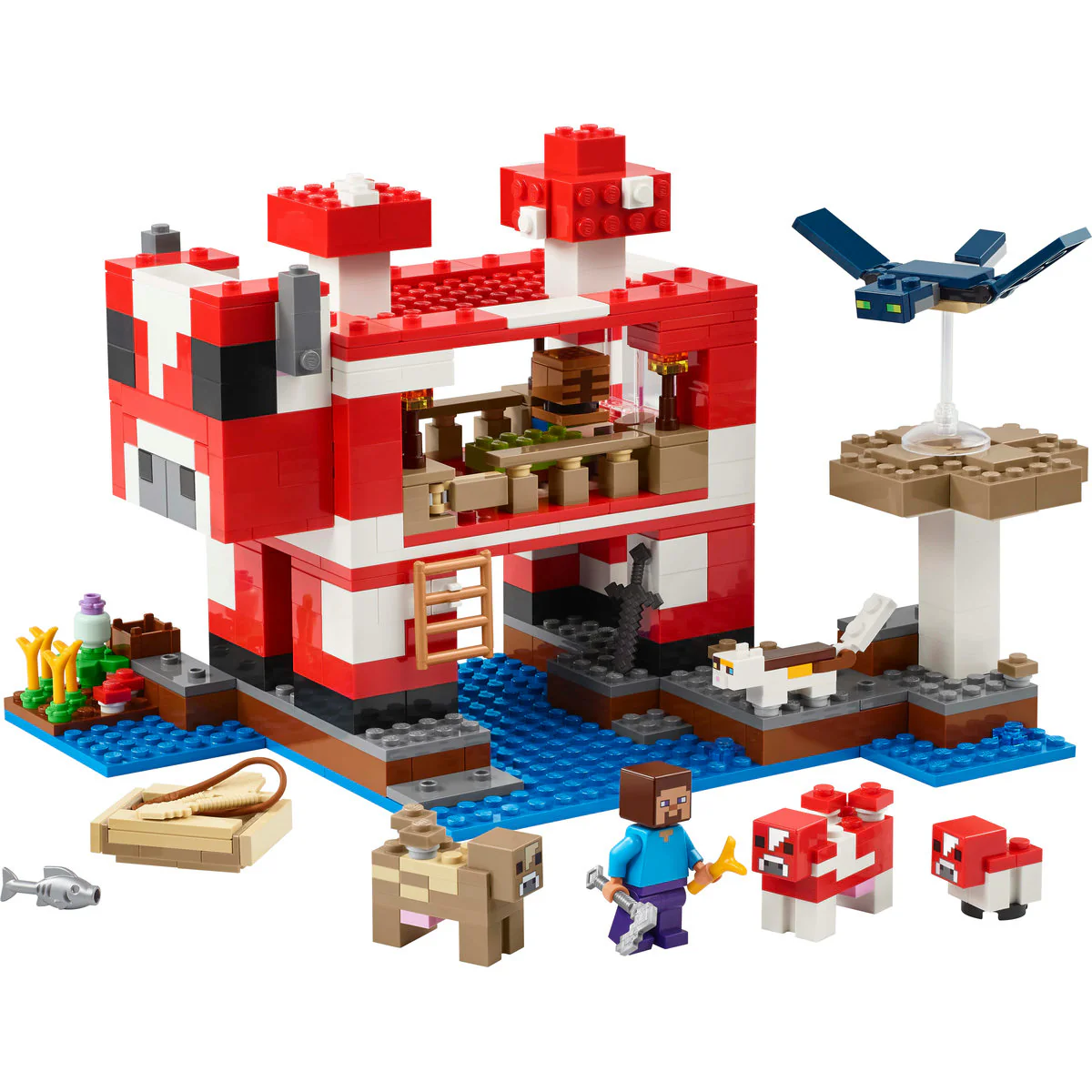 LEGO Minecraft The Mooshroom House Toy Playset 21270 - Image 2