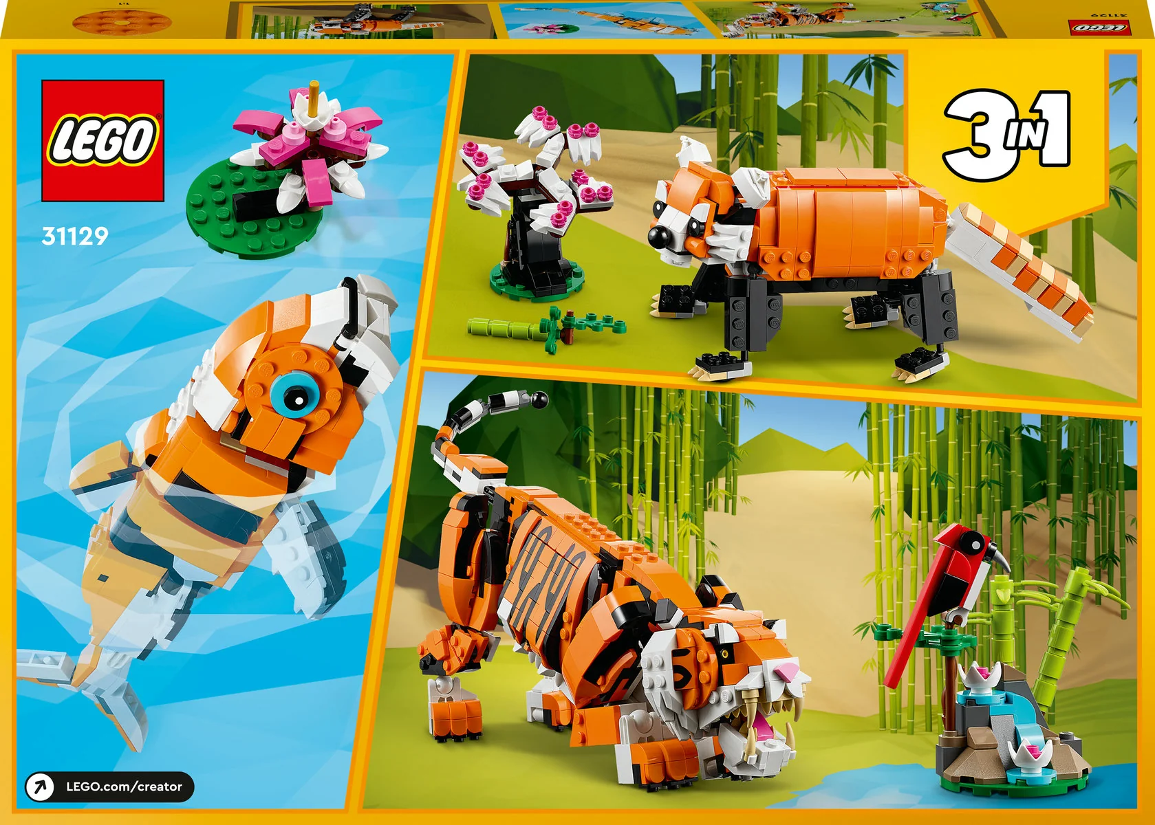 LEGO Creator 3in1 Majestic Tiger 31129 - Image 3