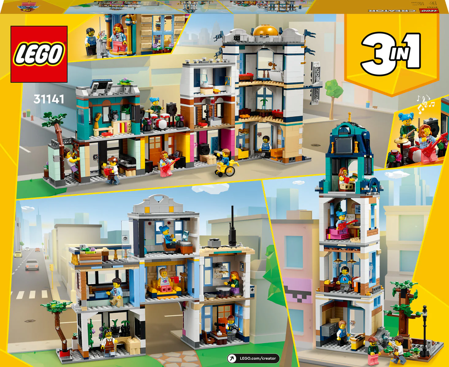 LEGO Creator 3in1 Main Street Building Toy Set 31141 - Image 3
