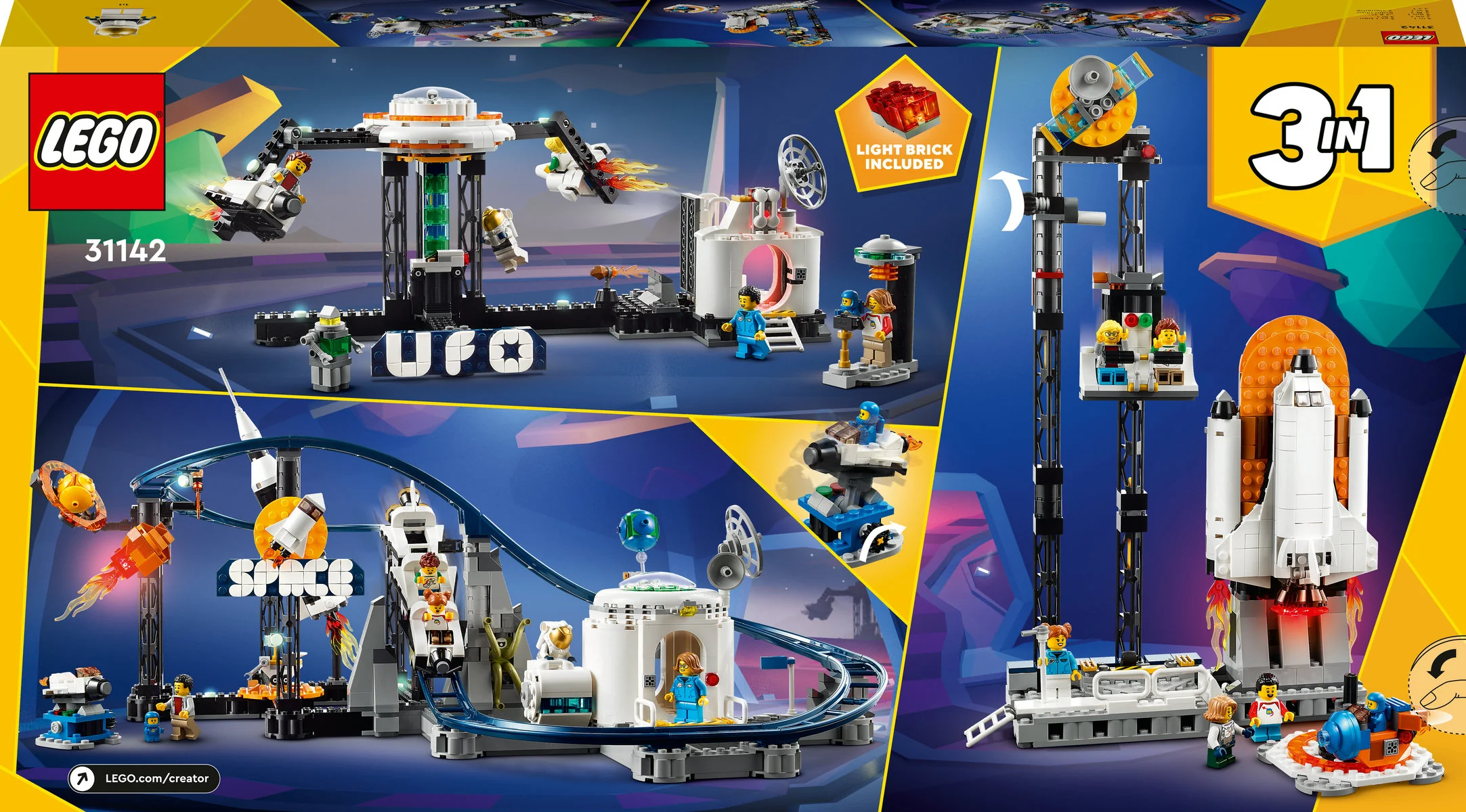 LEGO Creator 3in1 Space Roller Coaster Set 31142 - Image 3