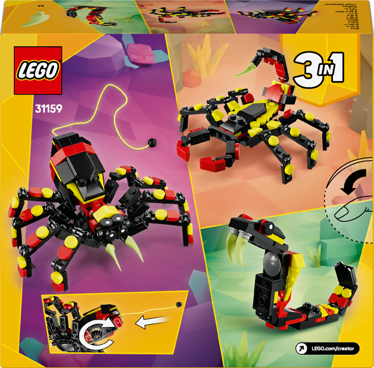 LEGO Creator 3in1 Wild Animals: Surprising Spider 31159 - Image 3