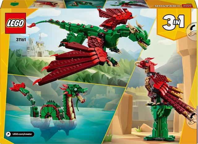 LEGO Creator 3in1 Medieval Dragon Toy Playset 31161 - Image 3