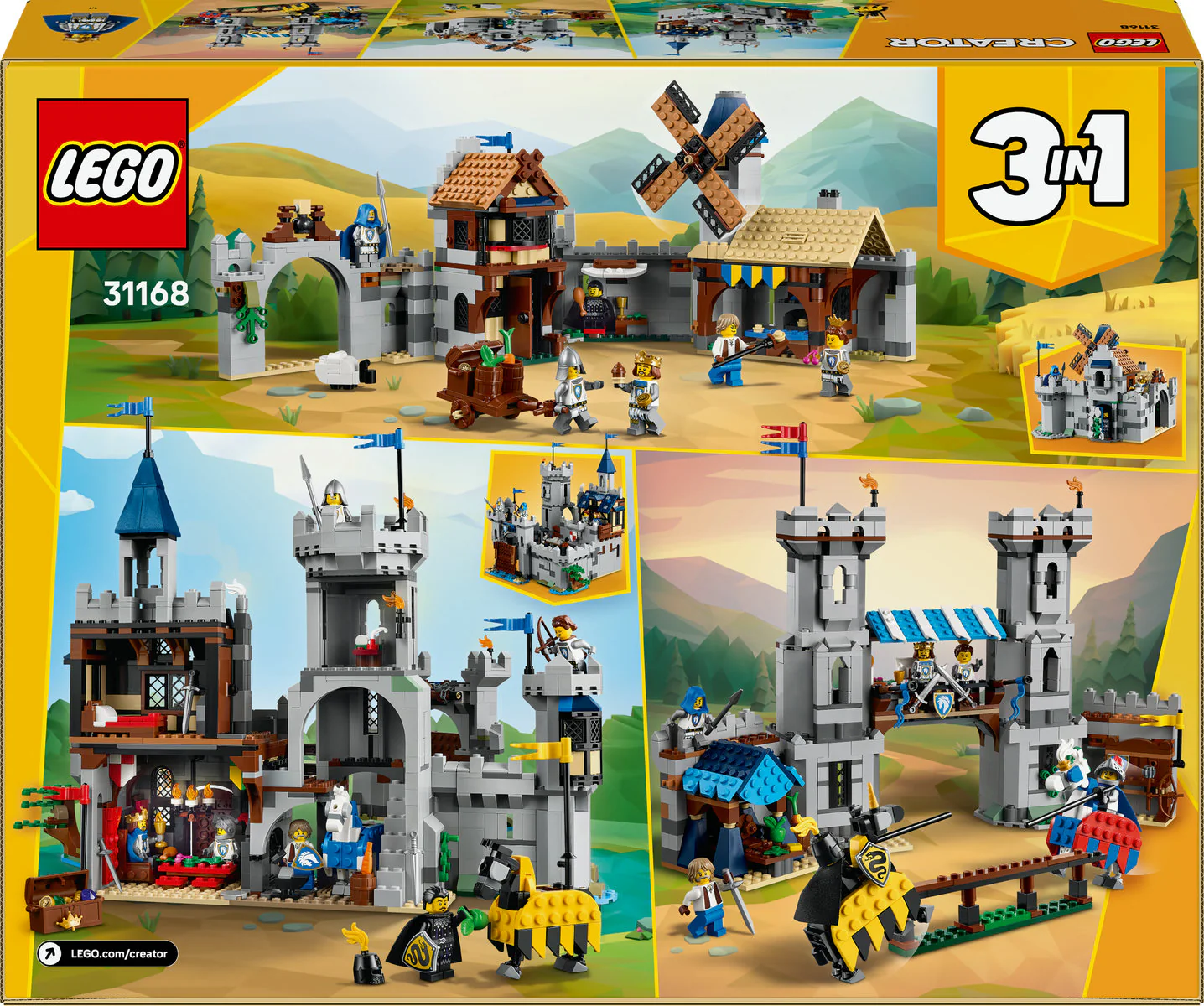 LEGO Creator 3in1 Medieval Horse Knight Castle 31168 - Image 4