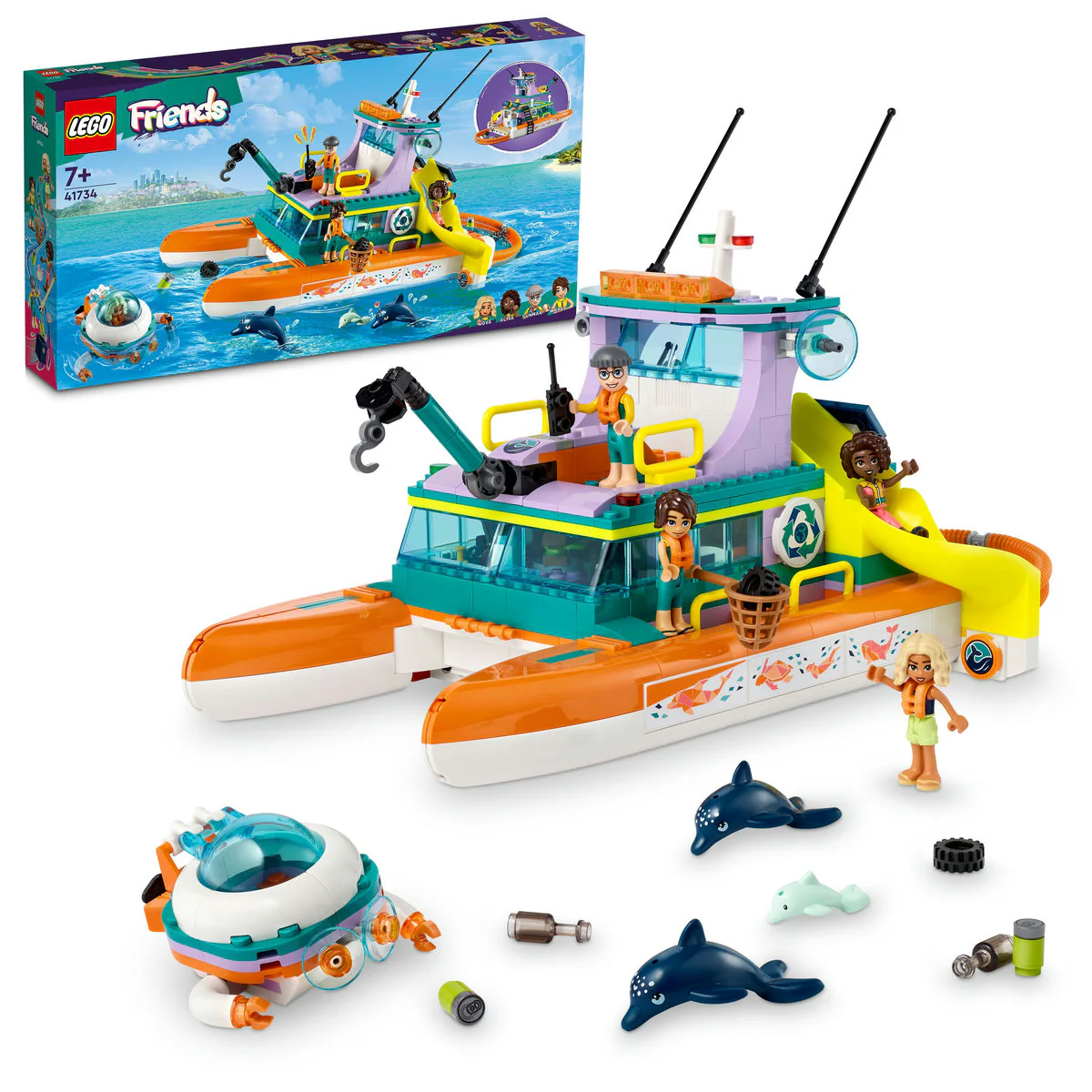 LEGO Friends Sea Rescue Boat Toy Playset 41734 - Image 4